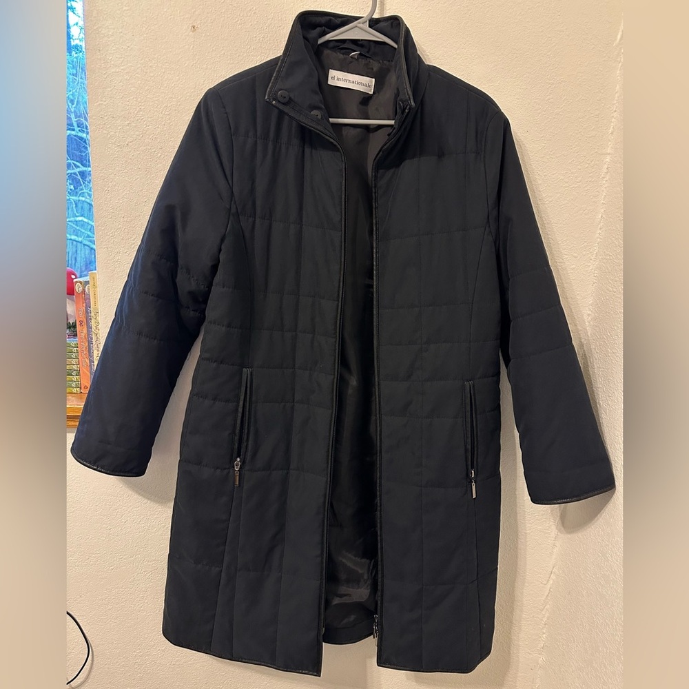 Black Long Winter Jacket | Size S